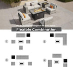 ovios 7 Pieces Patio Furniture Set, Outdoor Wicker Sectional Sofa - Image 7