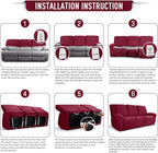 TAOCOCO Recliner Sofa Covers 8-Pieces Stretch Large Couch Covers - Image 6