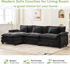 Oprisen 120" Modular Sectional Sofa, Comfy Cloud Couch Sectional Sofa - Image 7
