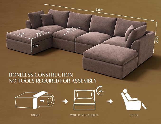 ohllob Oversized Cloud Sectional Couches - Image 2