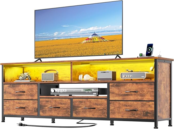 Furologee 63 Inch Entertainment Center, TV Stand by Furologee