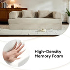 ZEIINPA Corduroy Floor Sofa Bed, Convertible Folding Couch Bed - Image 3