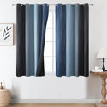 Black and Navy Blue Ombre Blackout Curtains by ESTELARTEXTILER