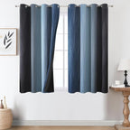 Black and Navy Blue Ombre Blackout Curtains by ESTELARTEXTILER