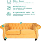 QHITTY 2 Piece Living Room Set, Sectional Chesterfield Sofa Chair Contemporary - Image 3