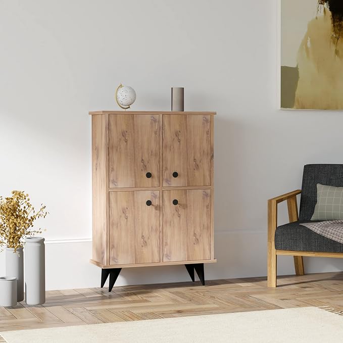 Multi-Purpose Furniture, 100% Melamine veneered chipboard, Atlantic Pine Colour - Image 2