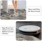 Lahome Moroccan Washable Round Area Rug, Soft Grey Vintage Round Rug 3ft | - Image 4