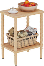 Solid Wood Side Table, Small Retro End Table, Narrow Couch Side Table - Image 9