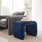 Modway Koda 24" Performance Velvet Upholstered Waterfall Stool or Side Table in - Image 2