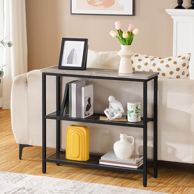 HOOBRO 29.5" Narrow Console Table, 3-Tier Entryway Table, Thin Sofa Table - Image 2