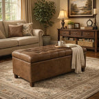 Homepop Home Decor | Button Tufted Storage Bench | Ottoman Bench - Image 2