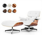 Top Grain Leather, Mid Century Chaise Lounge Chair and Ottoman, Modern Chair by MakeHomeBetter