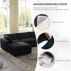 Cloud Modular Sectional Sofa Couch, 80.3" L Shaped Convertible Couches - Image 4