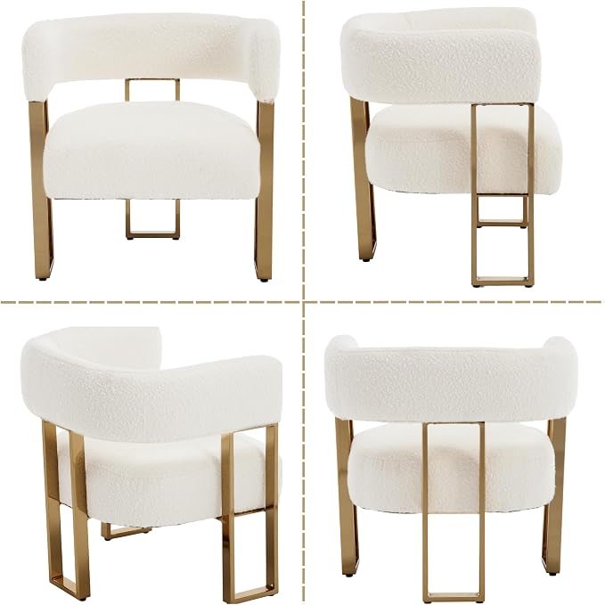 Barrel Accent Chairs Set of 2, Modern Side Chair - Image 9