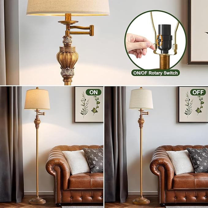 G-SAFAVA 61" Vintage Floor Lamp - Image 7
