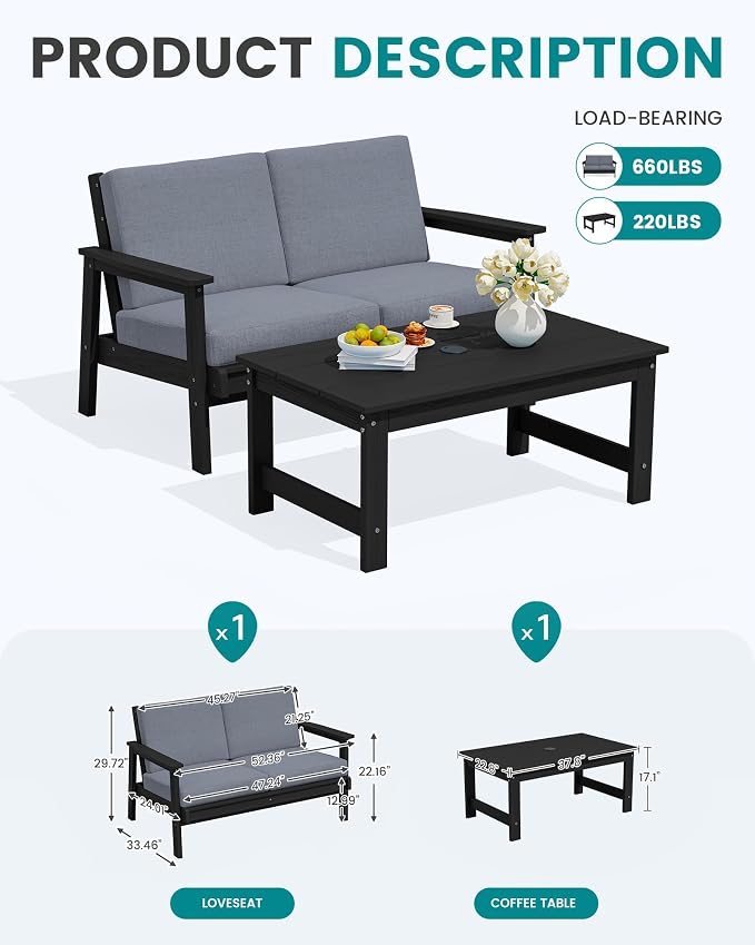 SERWALL Outdoor Loveseat - Image 2