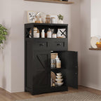 Black Farmhouse Kitchen Pantry Cabinet - Image 4
