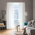 MIULEE White Window Sheer Curtains 2 Panels Width 38 x Length 72 Inches | Window by MIULEE