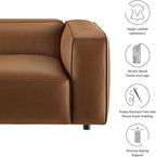 Modway Auren Vegan Leather Right Modular Armchair in Coffee - Image 4