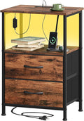 Somdot 2 Drawers Nightstand by Somdot