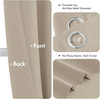 MIULEE Blackout Curtains for Bedroom 2 Panels 40 x 54 Inch Long Light Beige | - Image 4