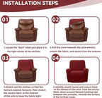Cupuamon Recliner Chair Covers, Lazy Boy Recliner Covers Stretch Reclining - Image 6