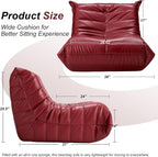 Hobestluk Giant Bean Bag Chair Lazy Floor Sofa, Memory Foam Fireside Sofa - Image 2