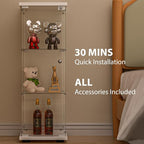 FANYUSHOW 3-Shelf Glass Display Cabinet - Image 5