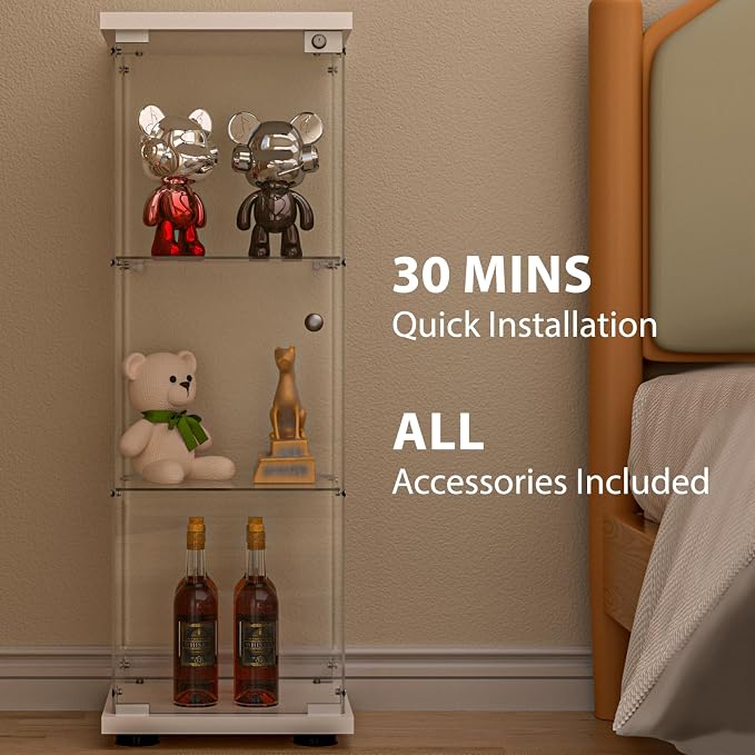 FANYUSHOW 3-Shelf Glass Display Cabinet - Image 5