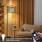 Arc Floor Lamp for Bedroom, Boho Standing Lamp - Image 5