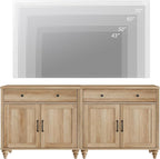 WAMPAT Farmhouse TV Stand for 75 inch TV - Image 4
