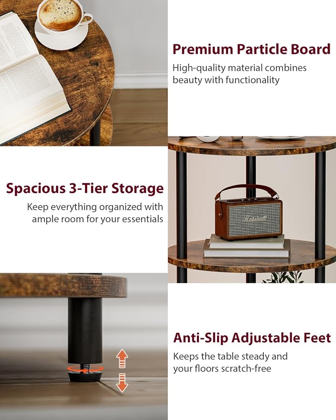 XBurmo Small Round End Table - Image 5