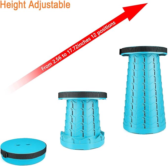 Boreeman Upgraded Folding Stool Lightweight Yet More Sturdy - Image 4