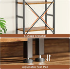 SUPERJARE Triple Bookshelf, Bookcase - Image 6