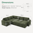 HONBAY Modular Sectional Sleeper Sofa - Image 2