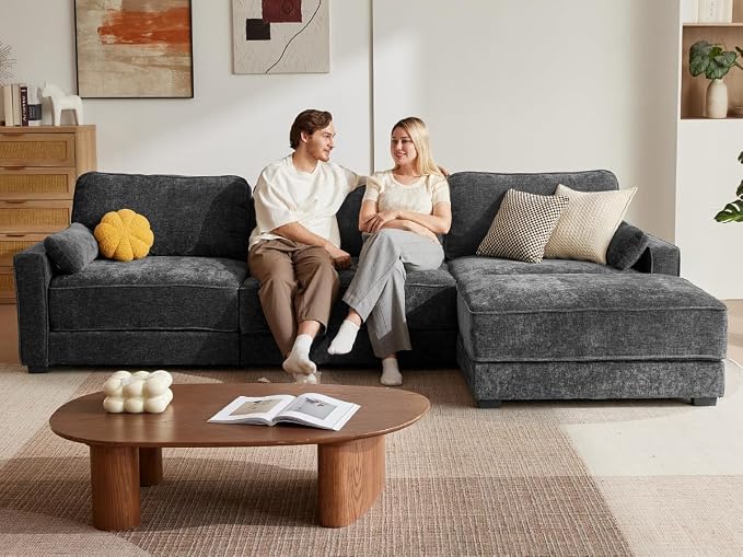 Vipbear 120" Oversized Modular Sectional Sofa, L Shaped Couch Set - Image 3