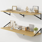 Fun Memories Floating Shelves for Wall, 12 Inch Deep Floating Shelves Set of 2 by FunMemories