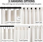 MIULEE Velvet Curtains 50W x 84L 2 Panels Ivory Blackout Curtains | Luxury - Image 2