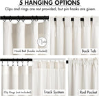 MIULEE Velvet Curtains 50W x 90L 2 Panels Ivory Blackout Curtains | Luxury - Image 2