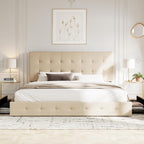Allewie Upholstered King Size Platform Bed Frame - Image 3