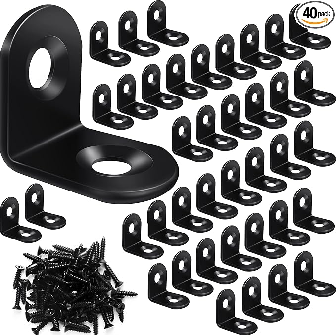 40PCS L Brackets, Stainless Steel Corner Brace by DOUDOULE
