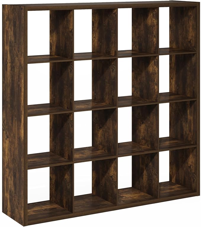 Furinno Cubicle Book Shelf, 16-Cube Bookshelf, Extra Thick Frame Reversible - Image 10