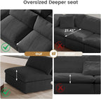 Cloud Modular Sectional Sofa Couch, 80.3" Convertible Couches Lovesofa - Image 7