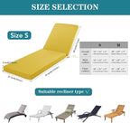 Outdoor Chaise Lounge Cushion Set of 2, Fadesafe Water-Repellent Lounge Deck - Image 5