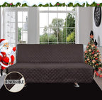 Easy-Going Reversible Couch Cover, Large Futon Sofa, Chocolate/Ivory | Machine - Image 2