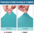 Smiry Waterproof Seat Covers for Dining Room Chairs Set of 2, Stretch Jacquard - Image 4