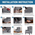H.VERSAILTEX Wing Chair Slipcover Chair Covers - Image 6