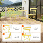 VINGLI Outdoor Folding Bistro Table and Chairs Set of 2, 3-Piece Bistro Set - Image 8