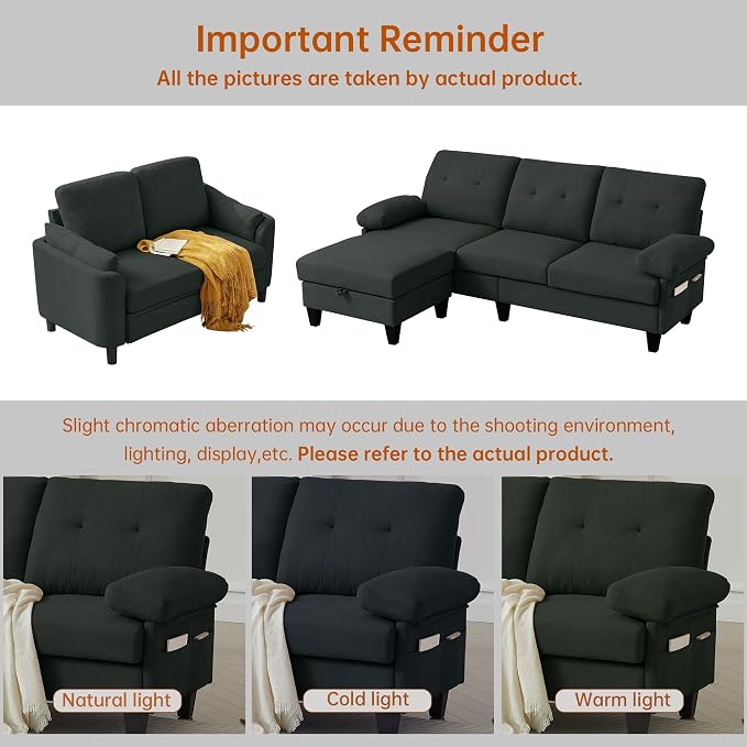 5 Seat Sectional Sofa Set for Living Room Set - Image 7