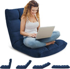 Folding Floor Gaming Chair 14-Poistion Cushioned Adjustable Floor Lazy Sofa - Image 4